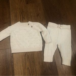 Cat & Jack wheat/oatmeal bobble sweater knit set